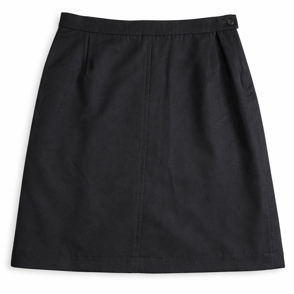 Pendleton Vintage Petite Black 100% Virgin Wool Skirt USA MP